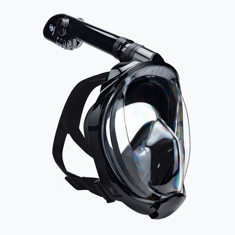 AQUASTIC Schnorchelset Vollgesichtsmaske + Flossen schwarz SMFA-01SC 17