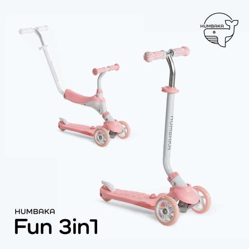 HUMBAKA Fun 3in1 Kinder-Roller rosa KS002 3