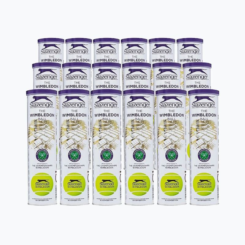 Tennisbälle Slazenger Wimbledon 72 stück gelb 3494