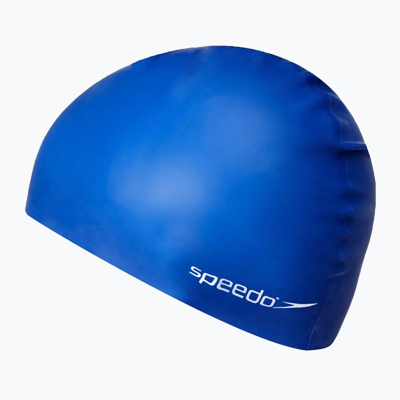 Speedo Plain Flat Silikon Kinder Badekappe blau 8-709931959