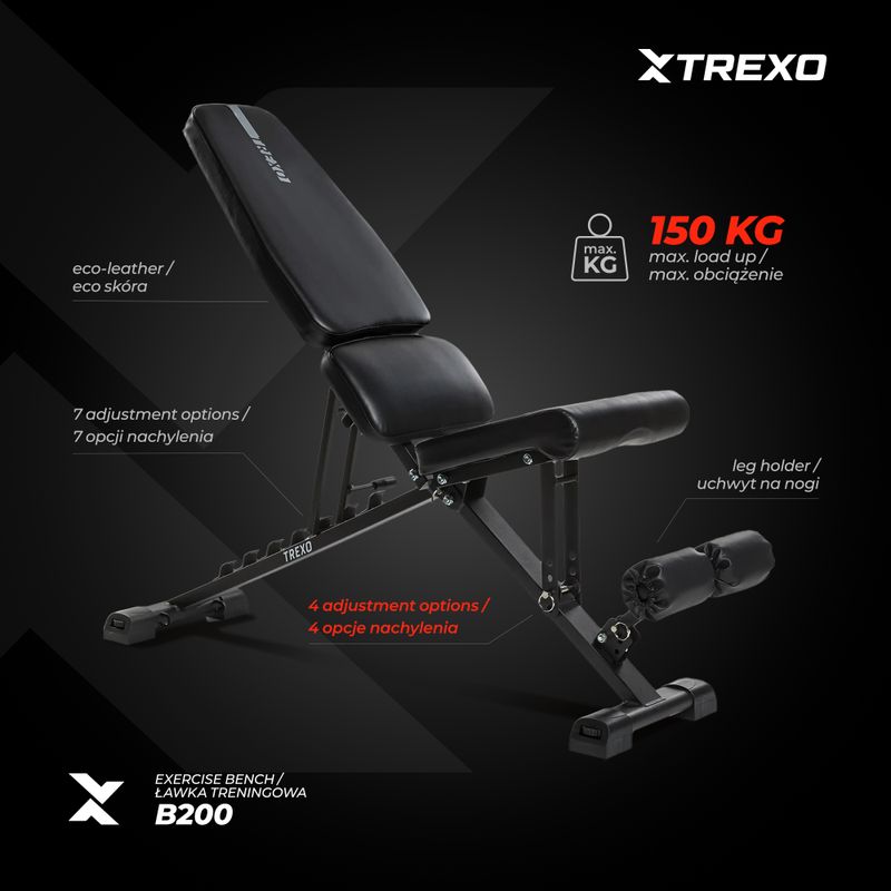 XTREXO B200 Trainingsbank schwarz 5