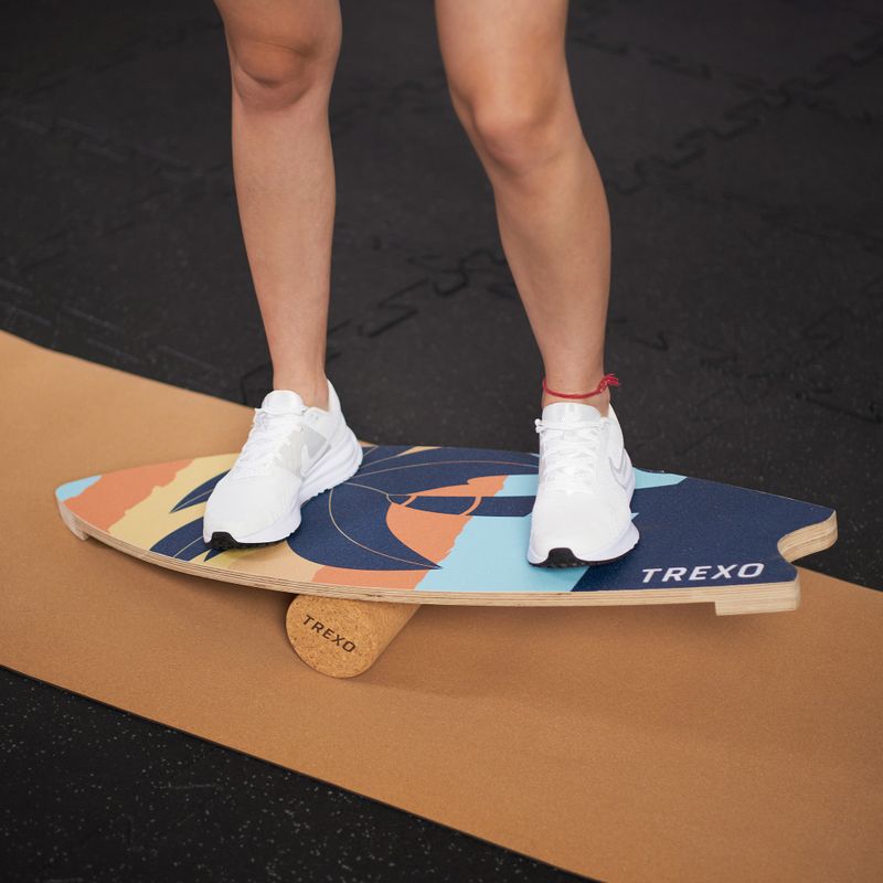 Balancierbrett + Matte + Rolle XTREXO BBS01 blau/orange 9