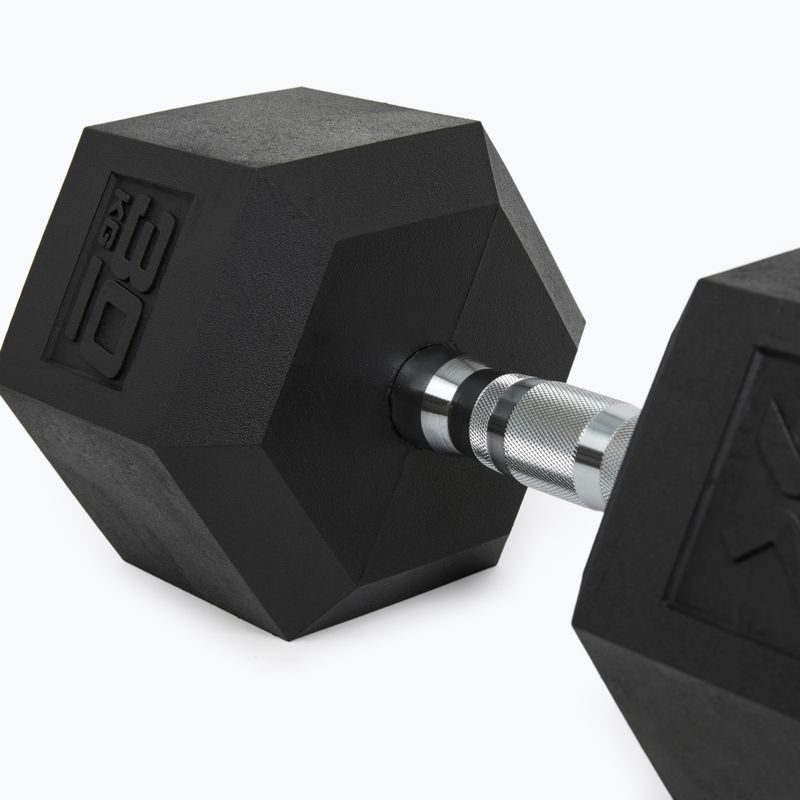 XTREXO Hex 30 kg gummierte Kurzhanteln 8