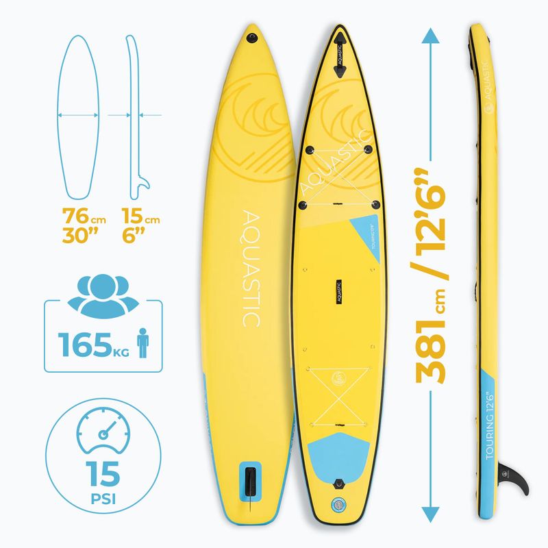 Board SUP AQUASTIC Touring 12'6" gelb 18