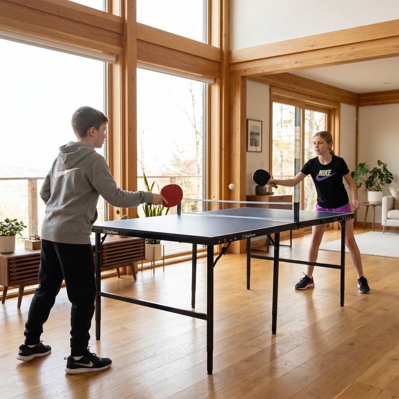 OneTeam Kinder-Tischtennisplatte OT-MTI-02 blau 4