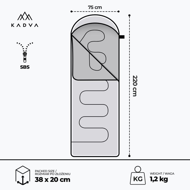 Schlafsack KADVA Dorma L links blau 2