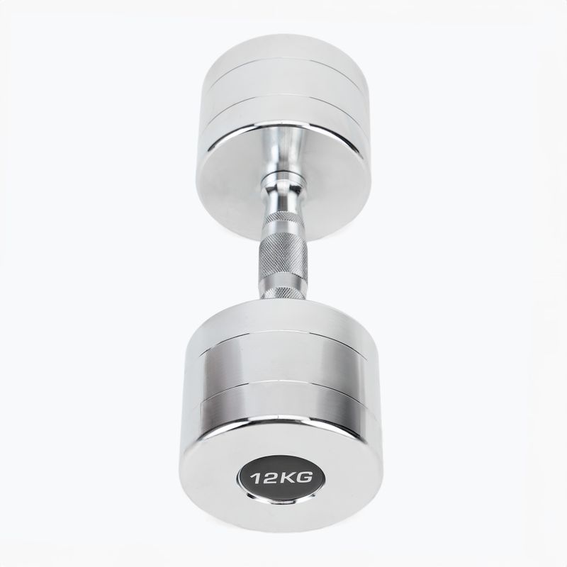 Verchromte Hanteln XTREXO 2x12 kg Silber 3