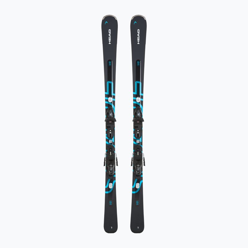 Abfahrtski HEAD Shape e-V8 SW AMT-PR + Schnürung Protector PR 11 GW anthracite/blue
