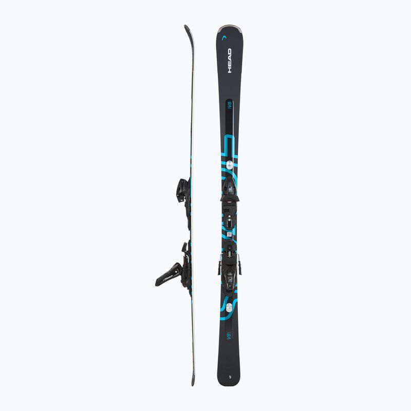 Abfahrtski HEAD Shape e-V8 SW AMT-PR + Schnürung Protector PR 11 GW anthracite/blue 2