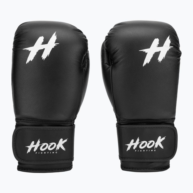 HOOK FIGHTING Ready to Fight Leder Boxhandschuhe schwarz 2