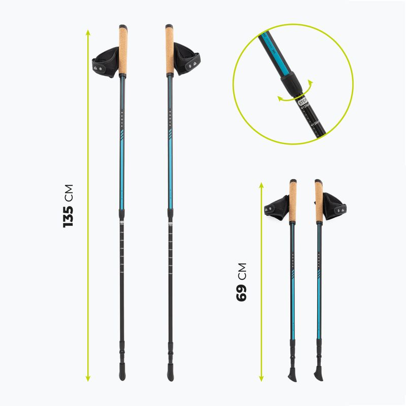 Nordic-Walking-Stöcke KADVA Luna verstellbar blau 2