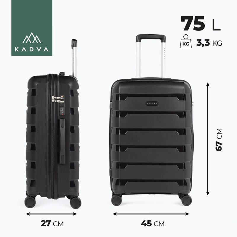 Mittlere Reisetasche KADVA Cayes 75 l schwarz 3