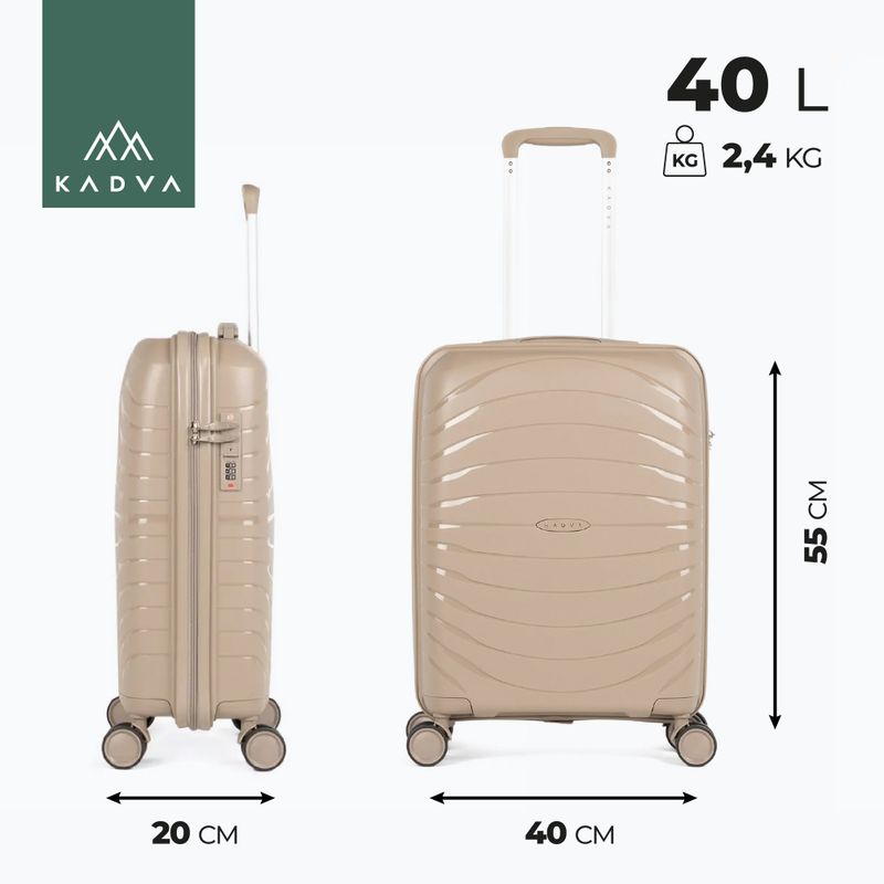 Kabinen-Reisekoffer KADVA Brava 40 l beige 3