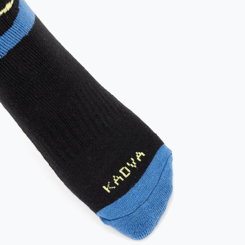 Kinder-Skistrümpfe KADVA Woolan Jrb schwarz/blau 5