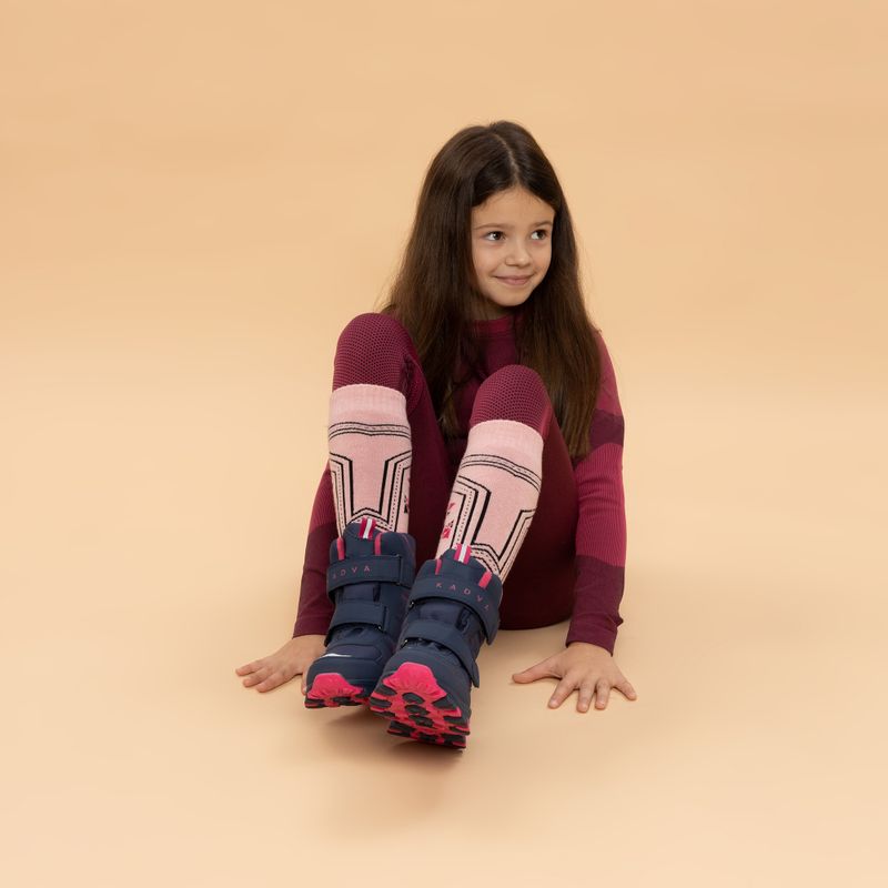 Kinder-Winterstiefel KADVA Snowey Mid WaterProof marine/fuchsia 11