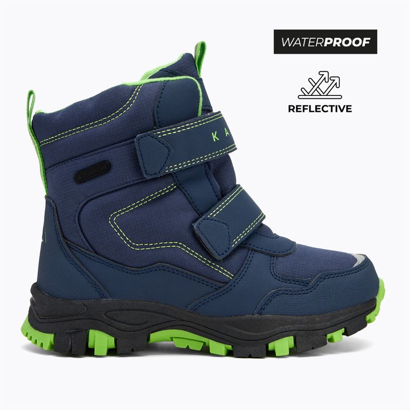 Kinder-Winterstiefel KADVA Snowey Mid WaterProof marineblau/grün 2