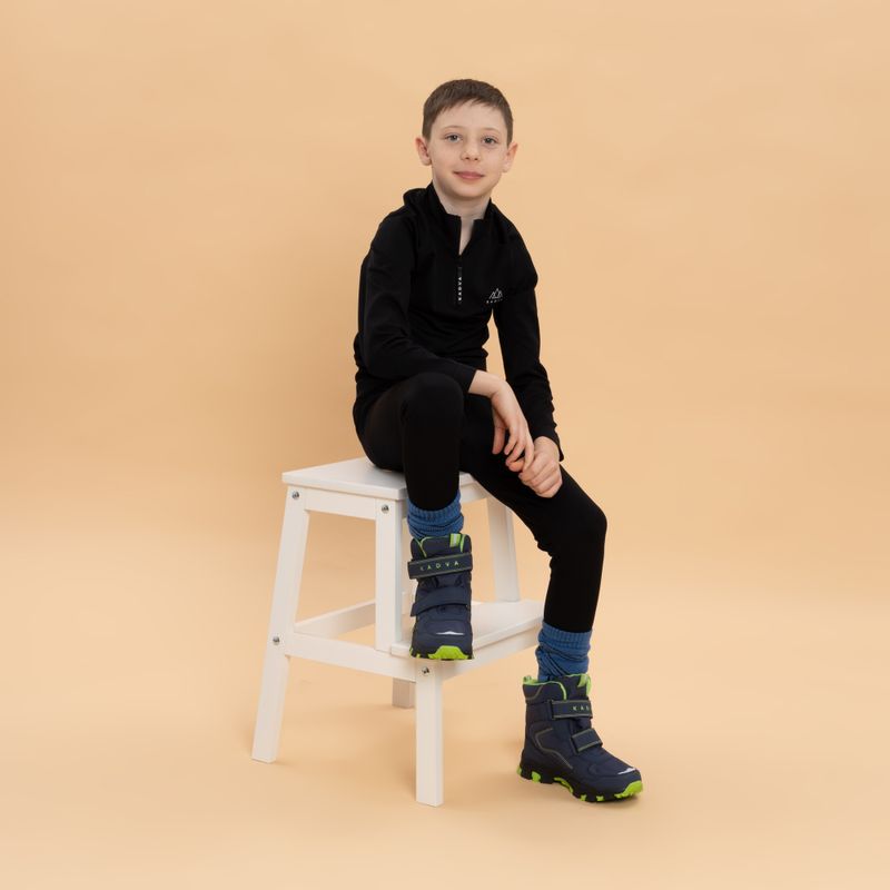 Kinder-Winterstiefel KADVA Snowey Mid WaterProof marineblau/grün 3