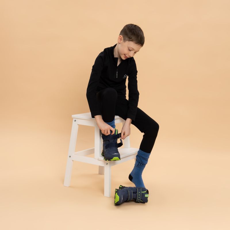 Kinder-Winterstiefel KADVA Snowey Mid WaterProof marineblau/grün 10