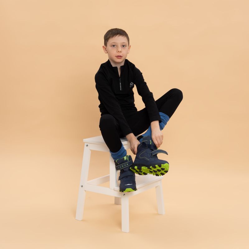 Kinder-Winterstiefel KADVA Snowey Mid WaterProof marineblau/grün 11