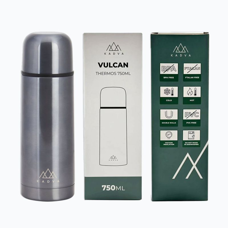 Thermosflasche KADVA Vulcan 750 ml metallic 12