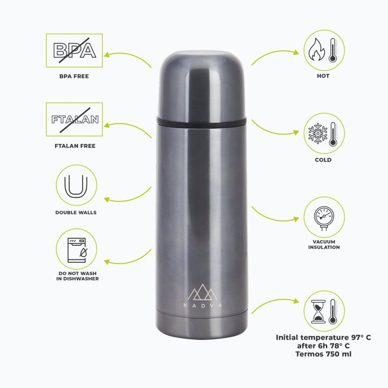 Thermos KADVA Vulcan 750 ml silber 2