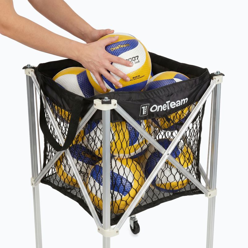 Ballwagen für Volleybälle OneTeam Black slot 2