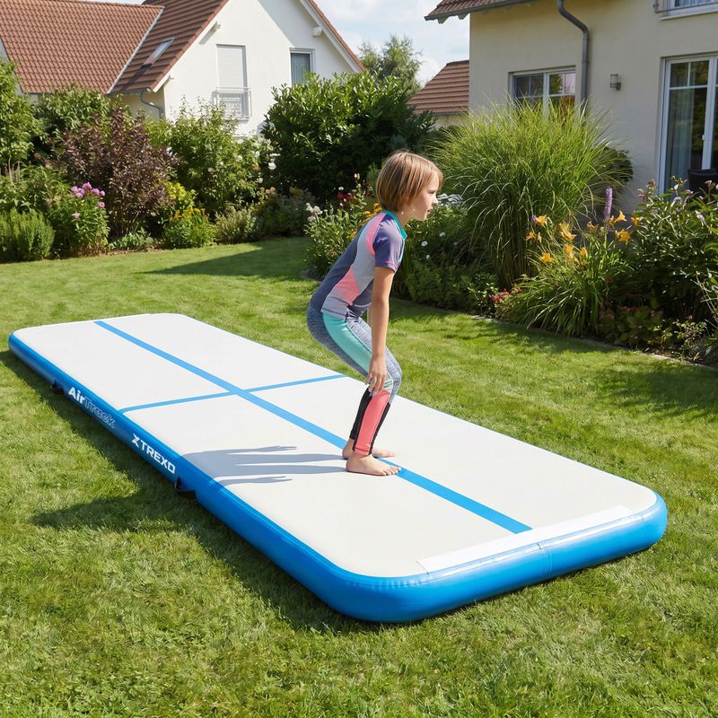 Gymnastikbahn XTREXO 400 x 10 cm weiß 11
