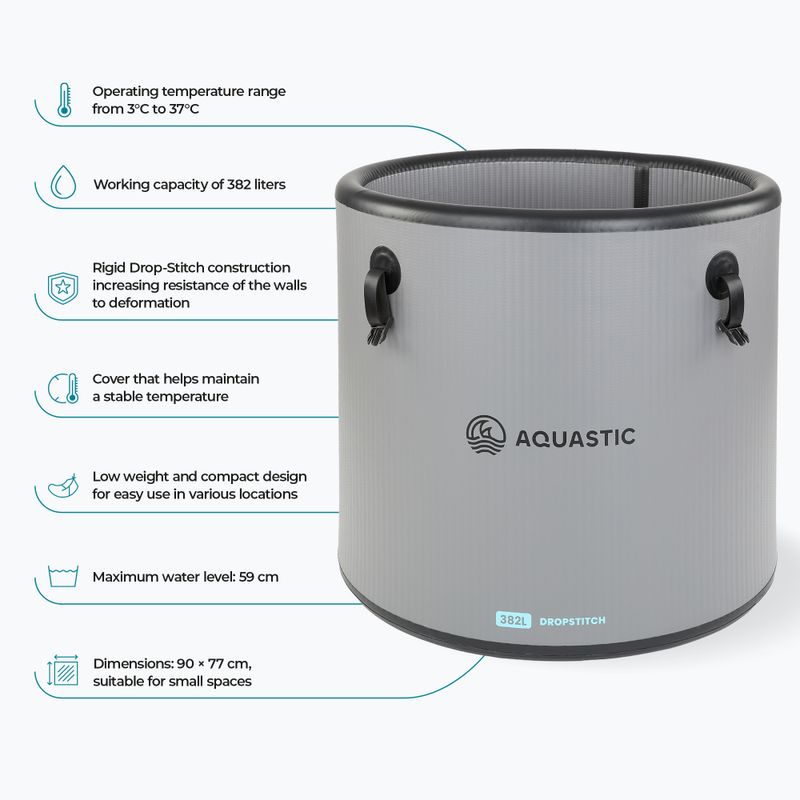 Eisbad AQUASTIC BrrFree 382 l dropstitch gray 8