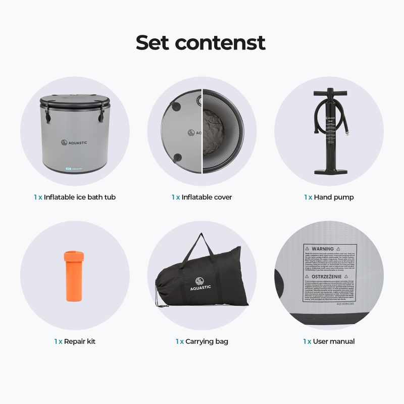 Eisbad AQUASTIC BrrFree 382 l dropstitch gray 9