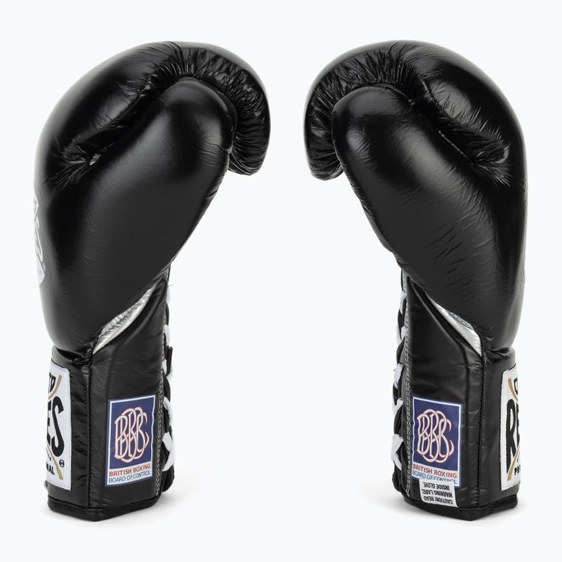 Boxhandschuhe Cleto Reyes Thumb in Cow Leather black/silver 4