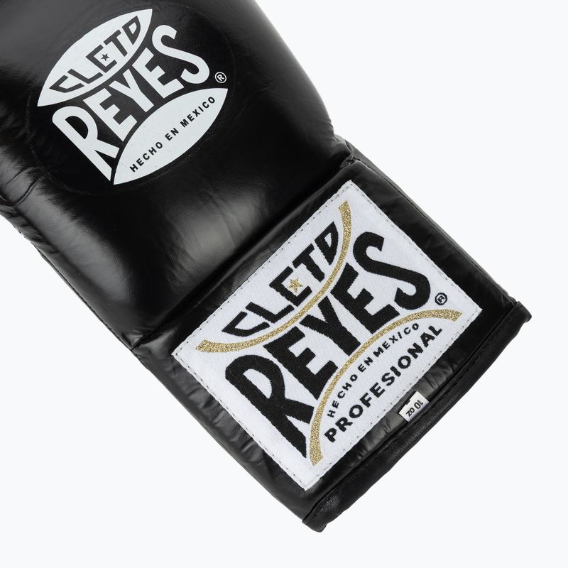 Boxhandschuhe Cleto Reyes Thumb in Cow Leather black/silver 6