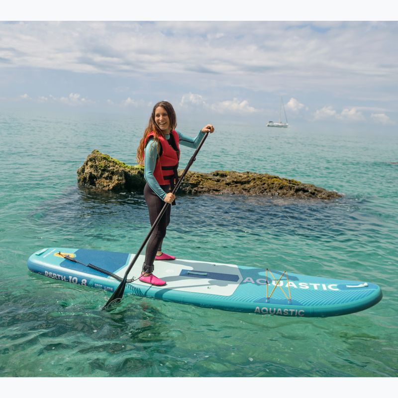 Set Paddleboard SUP aufblasbar AQUASTIC Perth 10'8" allround green 21