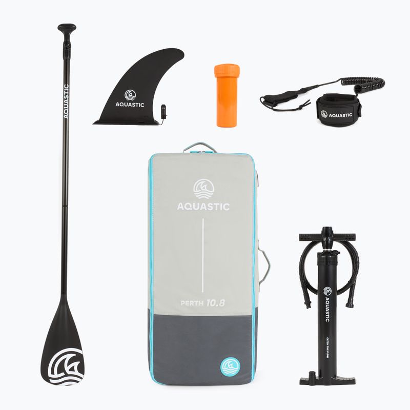Set Paddleboard SUP aufblasbar AQUASTIC Perth 10'8" all-round blue 17