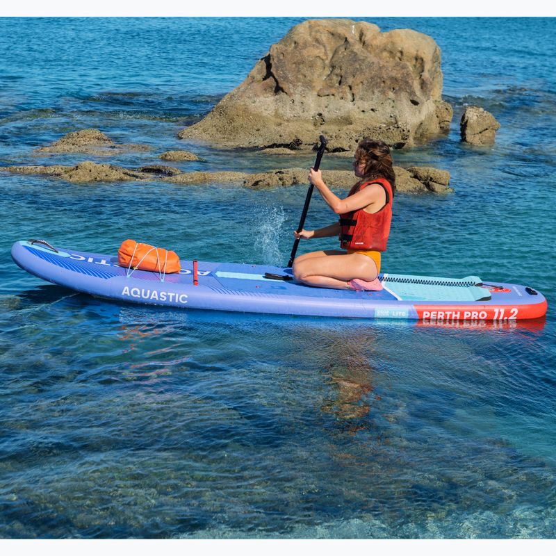 Set Paddleboard SUP aufblasbar AQUASTIC Perth Pro 11'2" all-round blue 23