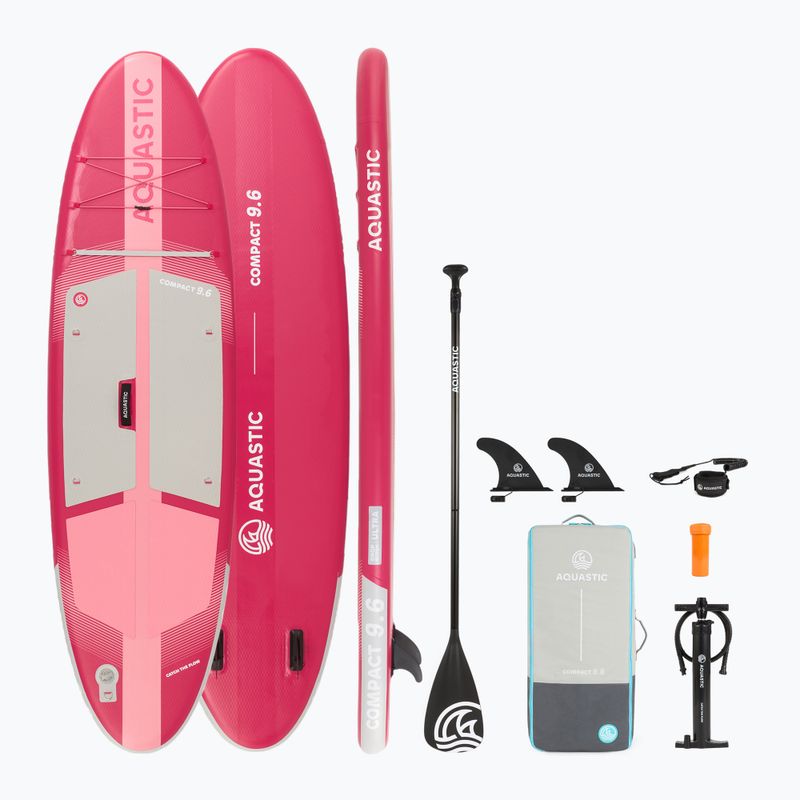 SUP AQUASTIC Kompakt 9'6" Brett rosa