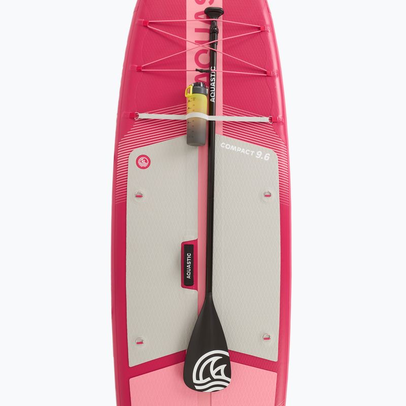 Set Paddleboard SUP aufblasbar AQUASTIC Compact 9'6" pink 10