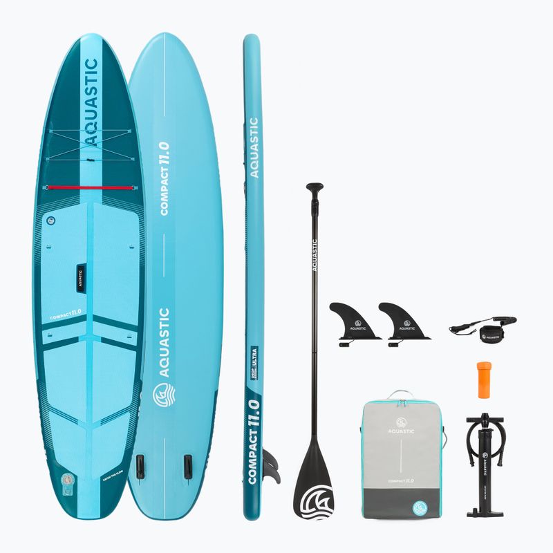 Set Board SUP aufblasbar Compact 11'0" blau