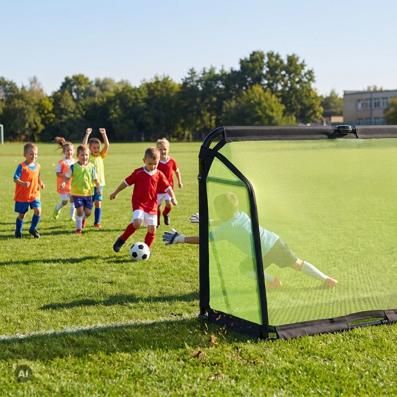 Fußballtor OneTeam SWIFTGOAL 180 x 120 cm foldable black/green 3