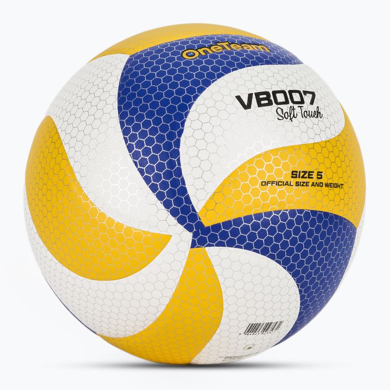 Volleyball OneTeam VB007 yellow/blue/white size 5 2