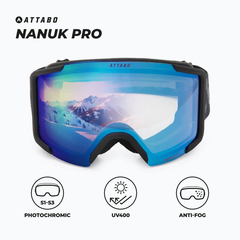 Skibrille ATTABO Nanuk Pro photochromatisch black 2