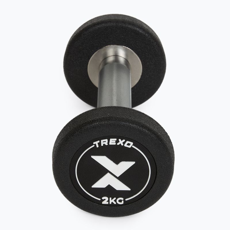 Gummierte Gusseisenhantel XTREXO Pro 2 kg black 6