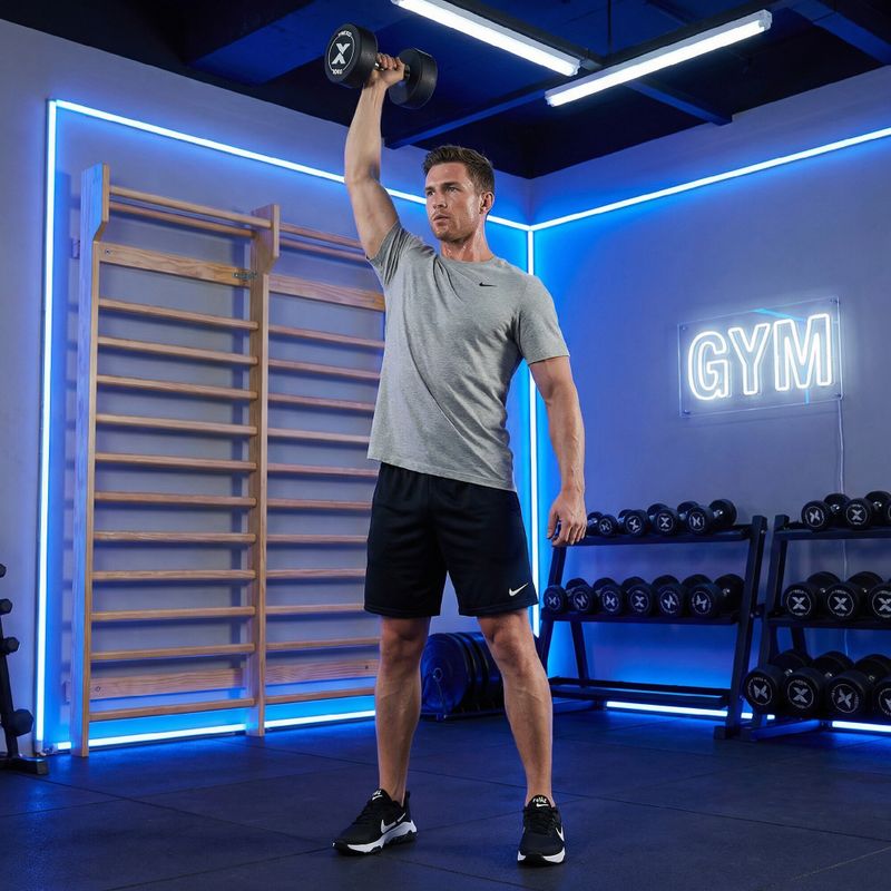 Gummierte Gusseisenhantel XTREXO Pro 10 kg black 6