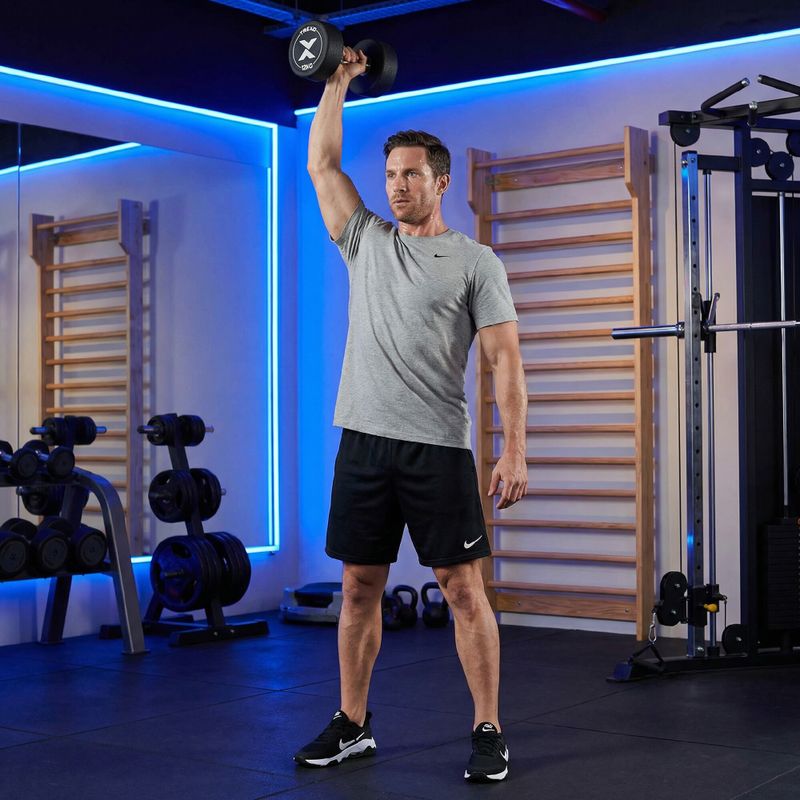 Gummierte Gusseisenhantel XTREXO Pro 12 kg black 6