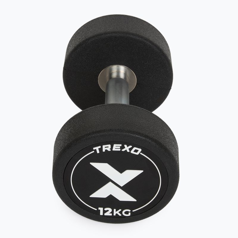 Gummierte Gusseisenhantel XTREXO Pro 12 kg black 7