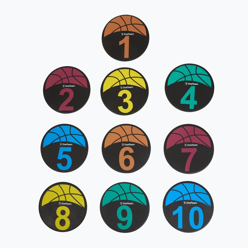 Trainingsmarkierungen OneTeam TRF08 10 pcs BASKET black 3