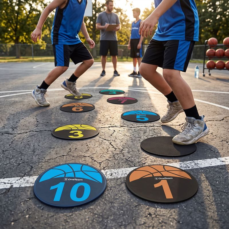 Trainingsmarkierungen OneTeam TRF08 10 pcs BASKET black 3