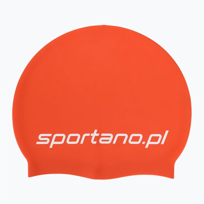 Schwimmkappe SPORTANO silicone orange 2