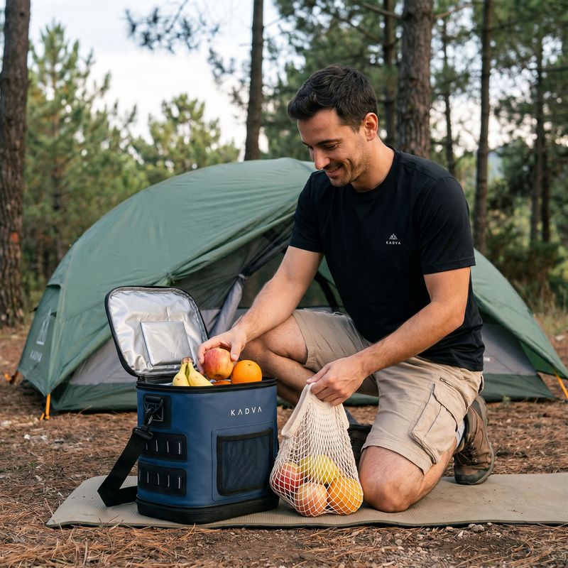 Camping-Kühlbox KADVA flat Reducer layup 12 l navy blue 11