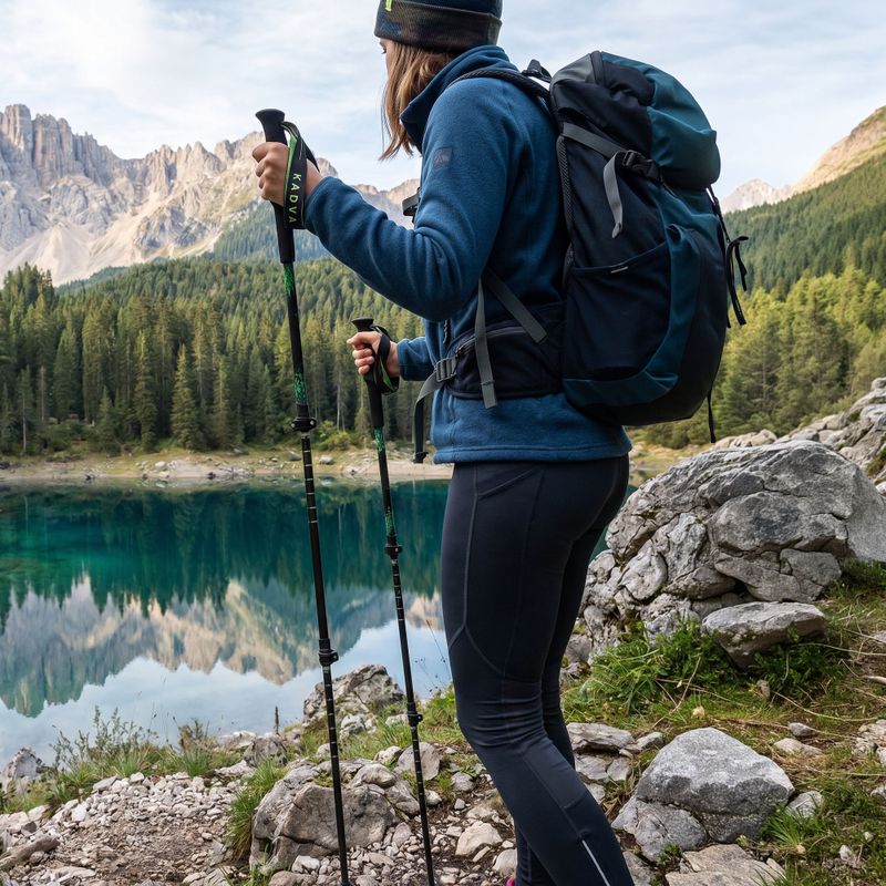 Trekkingstöcke KADVA Torre adjustable carbon green 10