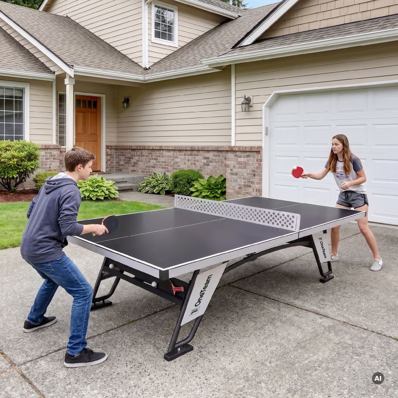 Tischtennistisch OneTeam OT-TTO-05 Outdoor grau 5